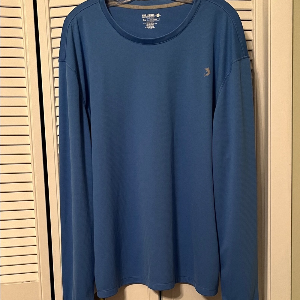 Reel Legends Men's Ocean Blue Long Sleeve Tee